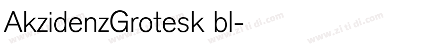 AkzidenzGrotesk bl字体转换